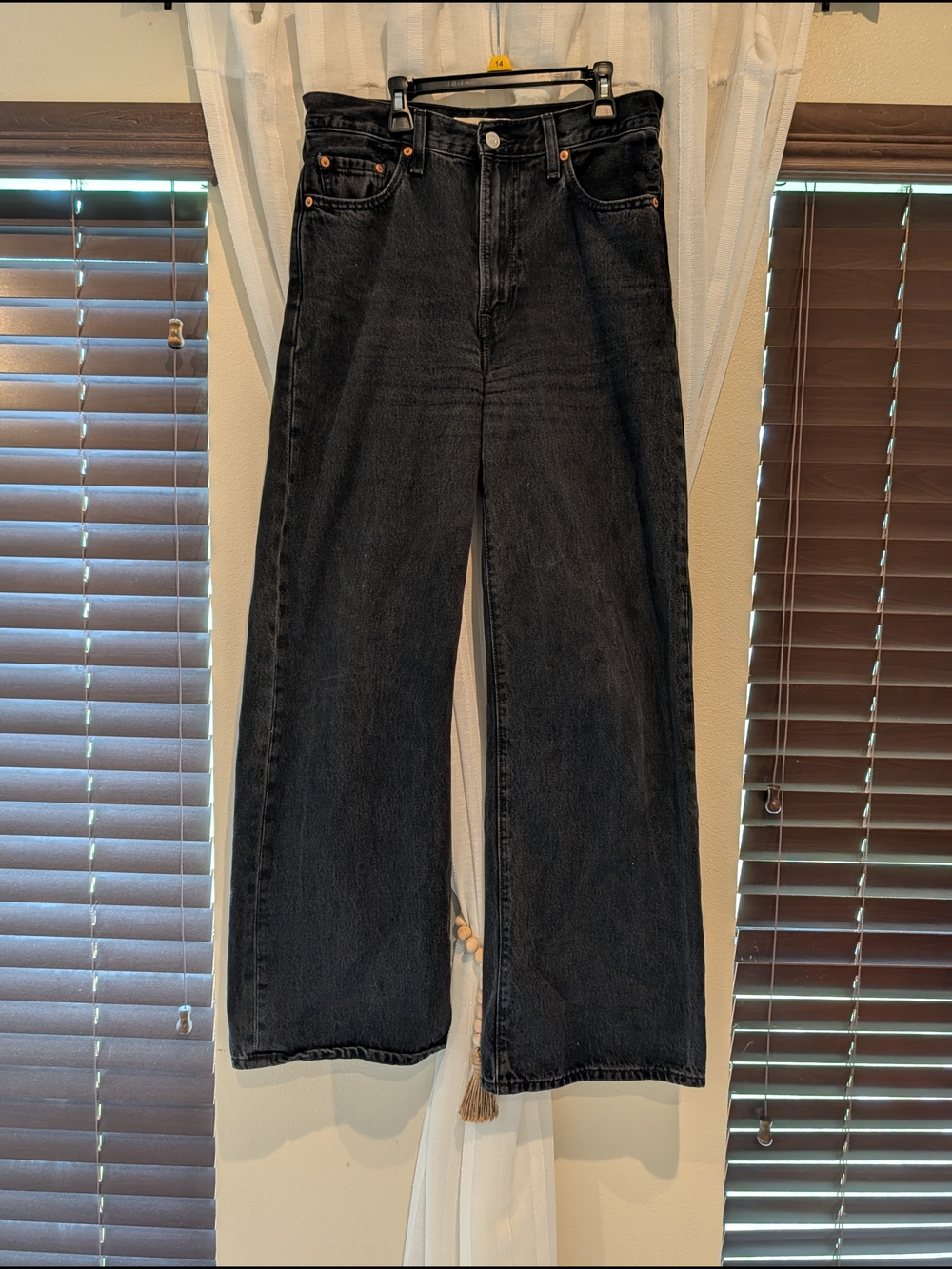 Levi's Black Denim Ribcage Jeans